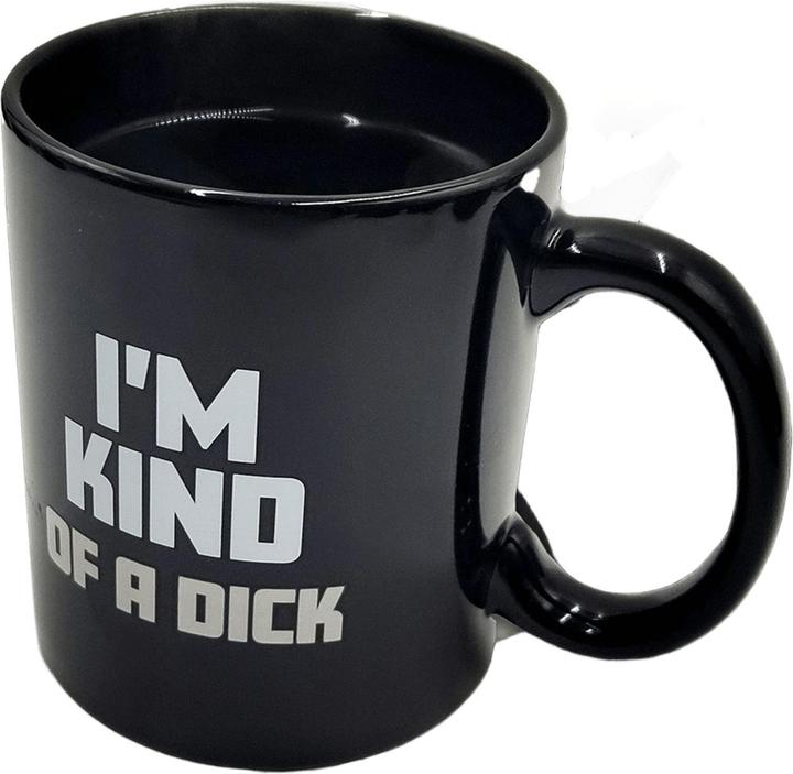 Actual product image Mad Monkey Kind of a Dick mug with colour change due to heat (300 ml, 1 x)