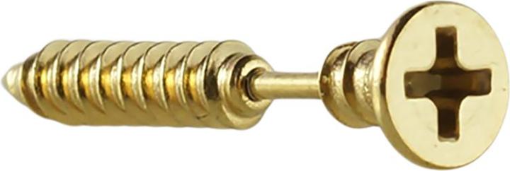 Image du produit Star Piercing Barbell Barbell Kreuzschlitzschraube vergoldet (Acier chirurgical 316L)