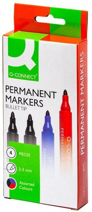 Produktbild Q-Connect Permanent Marker mit Rundspitze (Mehrfarbig, 2 mm, 1 x)