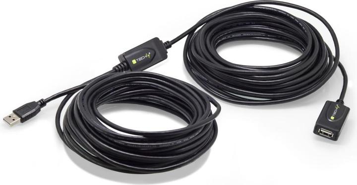 Immagine prodotto Techly Cavo di prolunga attivo USB2.0, 20 m Questo cavo USB attivo estende e amplifica il segnale (20 m, USB 2.0)