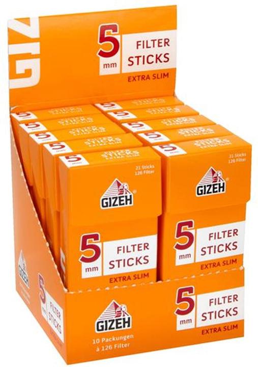 Actual product image Extra Slim Filter Sticks 5mm Display