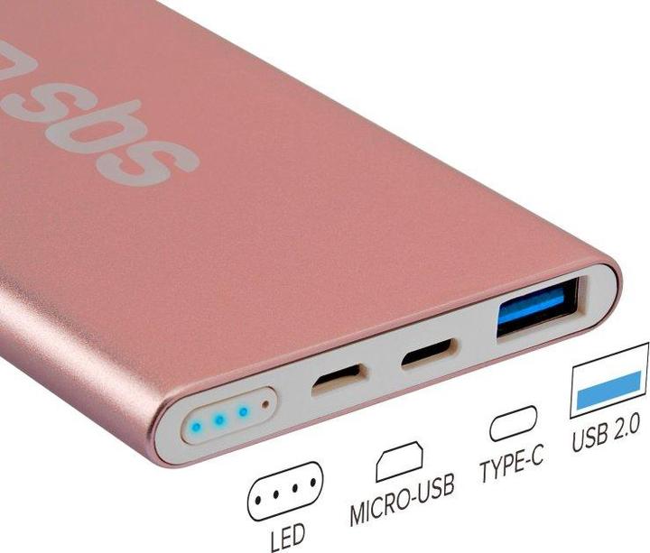 Actual product image SBS Fast charge 5000mAh Power bank - Gold Collection (5000 mAh, 18.50 Wh)
