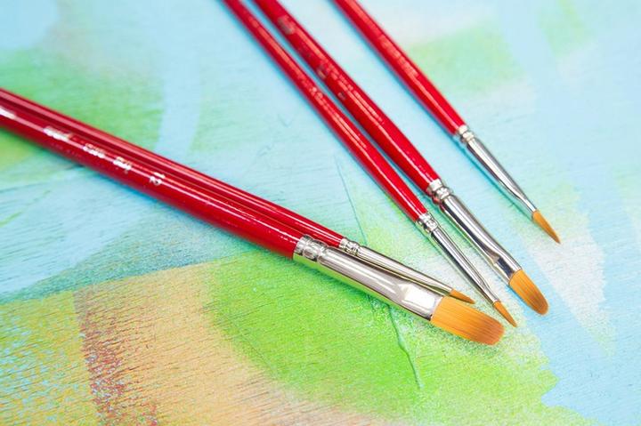 Actual product image Pebeo Iris Brush Yellow Polyamide Filbert N°06