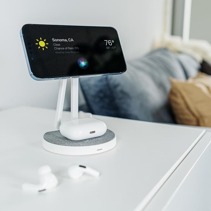 Produktbild Xlayer MagFix Pro 2 in 1 Ladestation 15W Grey/White (15 W)