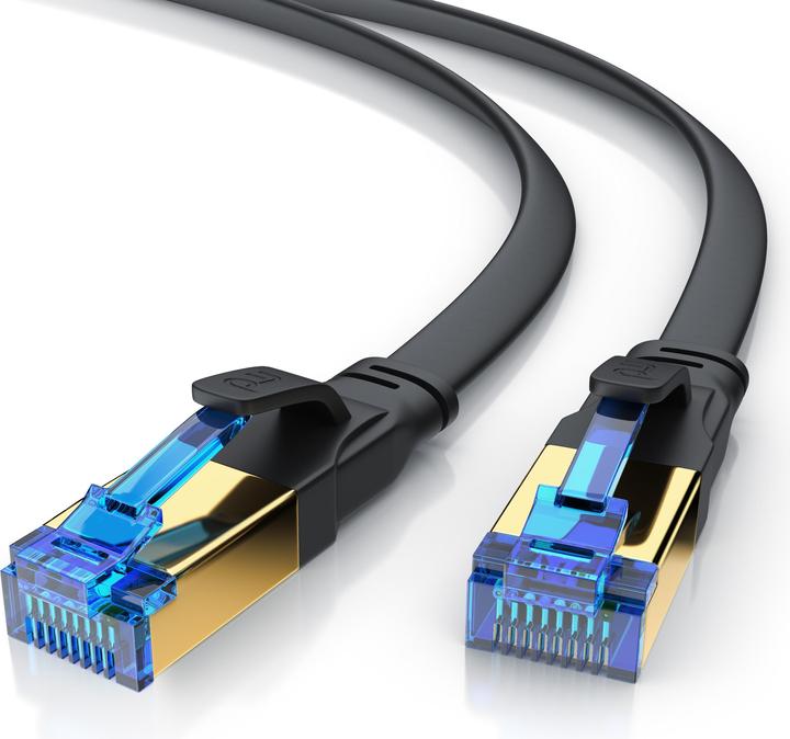 Produktbild Primewire CAT 8.1 Netzwerkkabel Flach - LAN Patchkabel Datenkabel - Flachbandkabel Verlegekabel - Cat 6 Cat 7 (U/FTP, CAT8.1, 15 m)