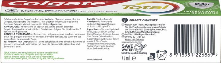 Nährwerte und Zutaten Colgate Total Plus Interdentalreinigung (75 ml)