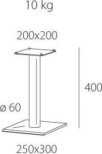 Spectral BS40 (coppia), Supporto per altoparlanti, vetro nero (1 pz., Cavalletto)