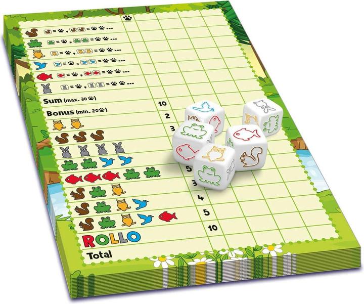 Actual product image Asmodée Rollo - Yatzee animals (Multilingual)