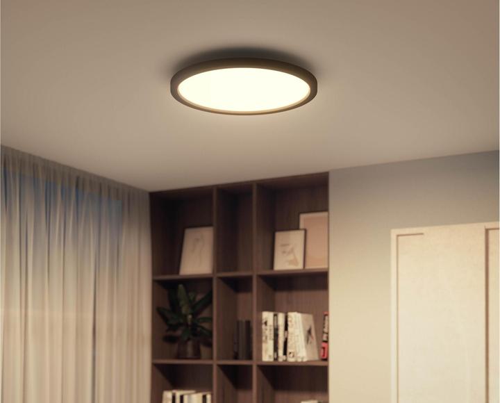 Actual product image Philips Hue White Amb. Aurelle Panel Light Round Black (2300 lm)