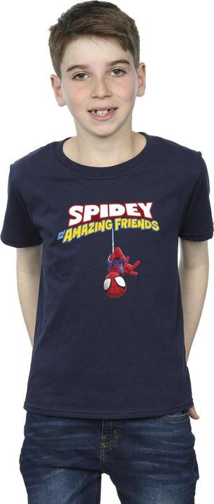 Image du produit - T-shirt SPIDER-MAN HANGING UPSIDE DOWN - Garçon (152, 158)