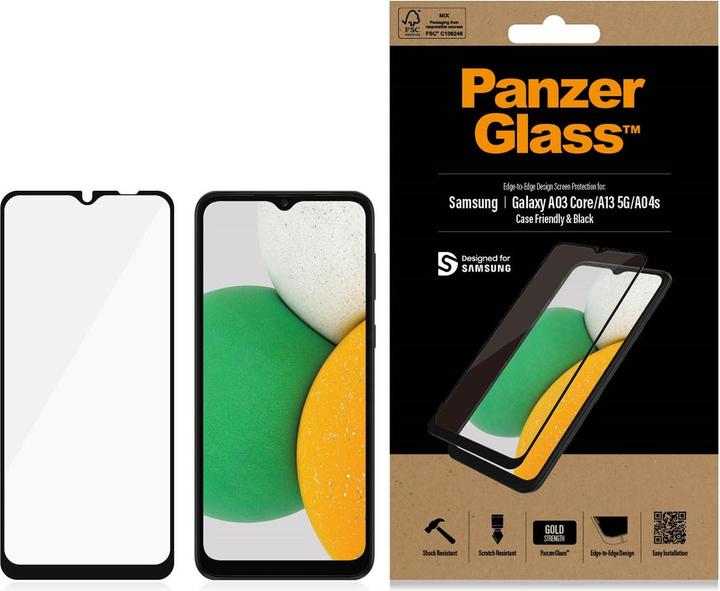 Productafbeelding PanzerGlass Zaakvriendelijk (1 Stuk, Samsung Galaxy A03 kern, Samsung Galaxy A13 5G, Samsung Galaxy A04S)