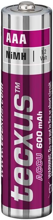 Actual product image Tecxus AAA (Micro)/HR03 - 600 mAh - Nickel metal hydride battery (NiMH), 1.2 V (4 pcs., AAA, 600 mAh)