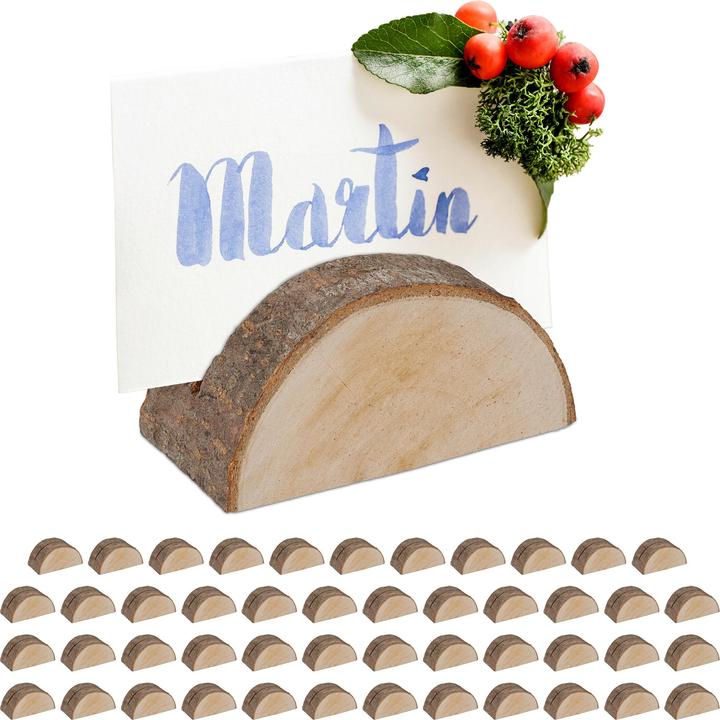 Image du produit Relaxdays 48x porte-numeros-de-table-mariage