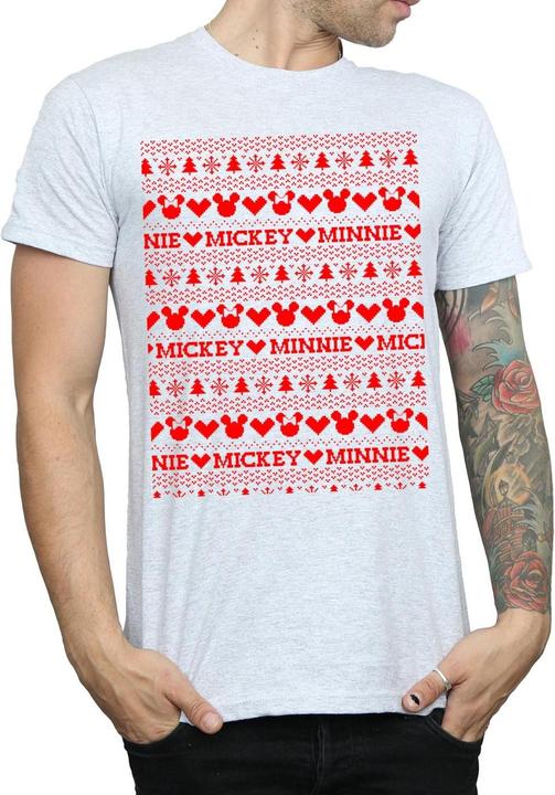 Immagine prodotto Disney Mickey And Minnie Christmas Fair Isle Maglietta Uomo (M)