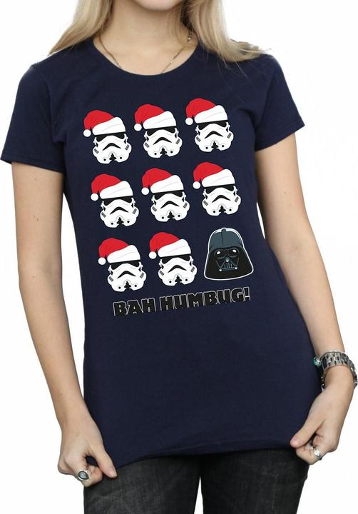 Actual product image Star Wars Womens/Ladies Christmas Humbug Cotton T-Shirt (M)