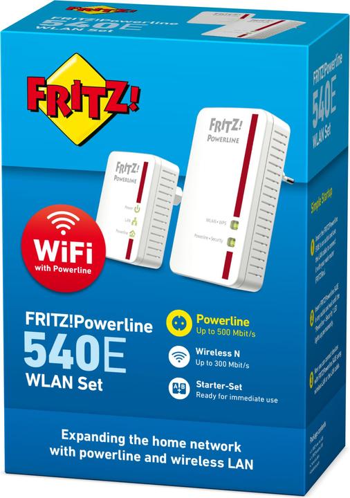 Actual product image AVM FRITZ!Powerline 540E WLAN Set International (500 Mbit/s)