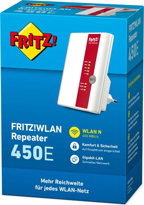 Produktbild AVM FRITZ!WLAN Repeater 450E (450 Mbit/s)