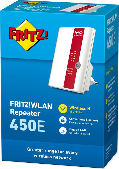 Produktbild AVM Fritz!WLAN Repeater 450E International (450 Mbit/s)