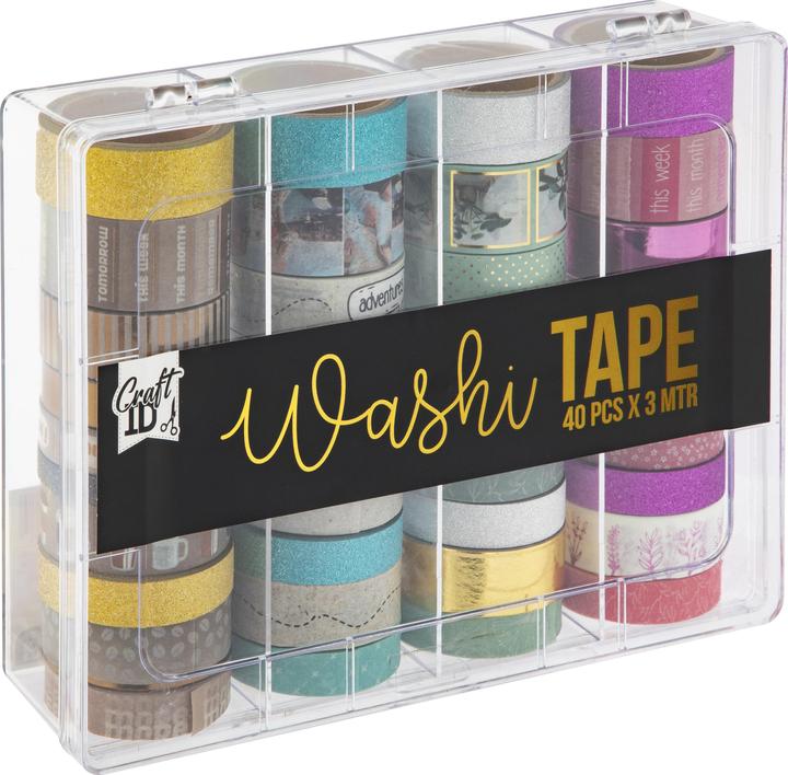 Produktbild Grafix Washi Tape im Vorratsbehälter, 40 Stück