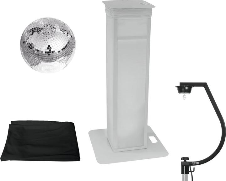 Eurolite Set mirror ball 30cm with stage stand variable + cover black (30 cm)