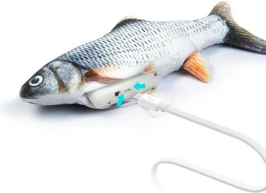 Immagine prodotto PhoneLook Giocattolo per gatti Giocattolo morbido pesce danzante Gioco di intrattenimento per animali (Gatto di peluche)