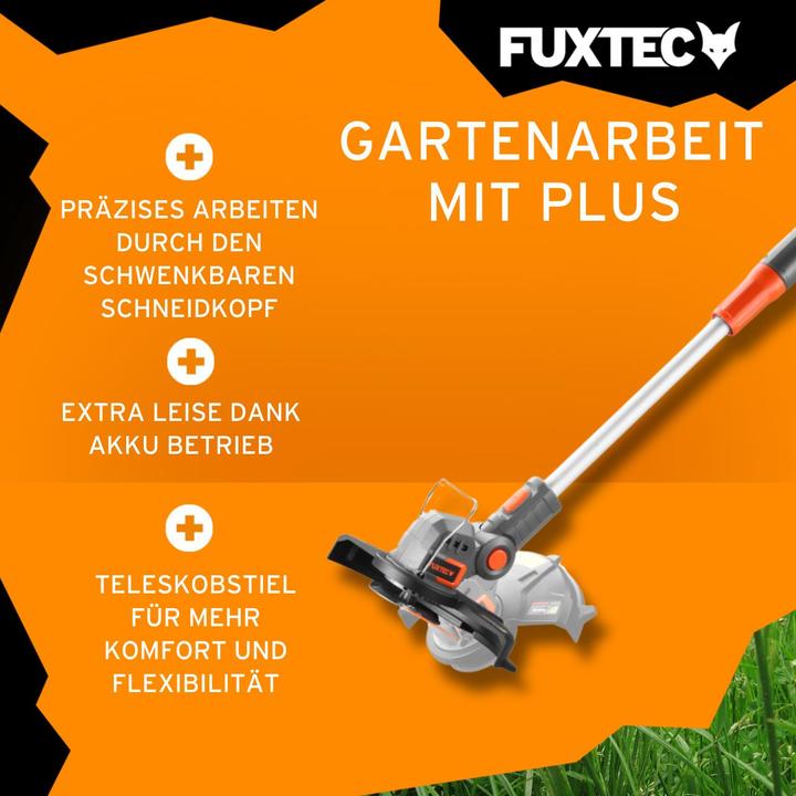 Actual product image Fuxtec 20V Battery Lawn Trimmer FX-E1RT20 without battery pack, without charger (Plastic knives)