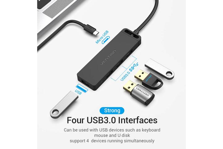 Actual product image Vention 4-Port USB 3.0 Hub 0.15 Meter (4 ports)