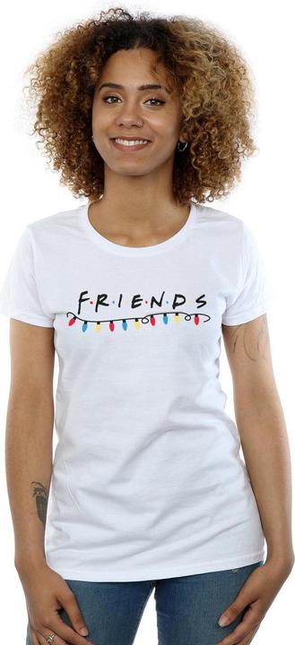 Actual product image Friends Womens/Ladies Christmas Lights Cotton T-Shirt (XL)