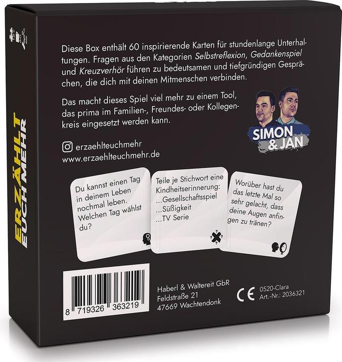 Produktbild Simon & Jan Erzählt euch mehr (Deutsch)