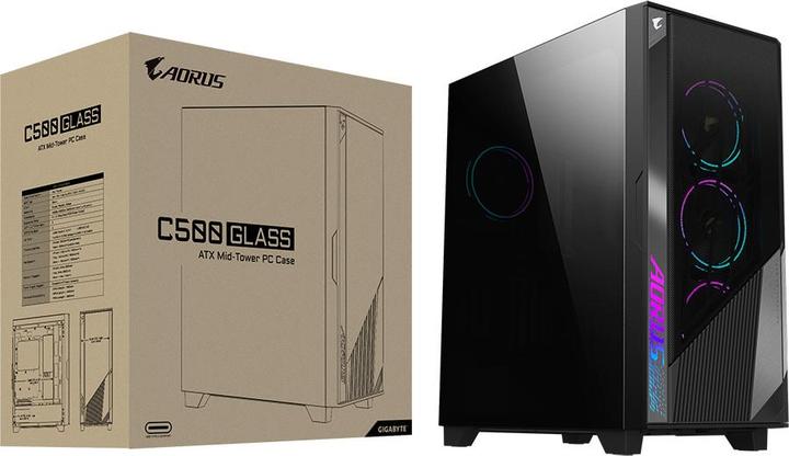 Image du produit Gigabyte Aorus C500 (ATX, E-ATX, Mini-ITX, mATX)