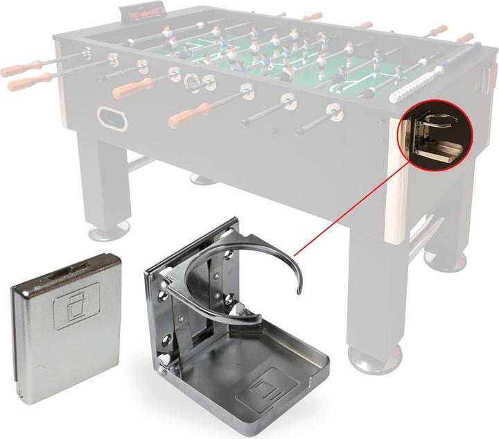 Produktbild Dema Tischfussball Getränkehalter Chrom 4tlg.