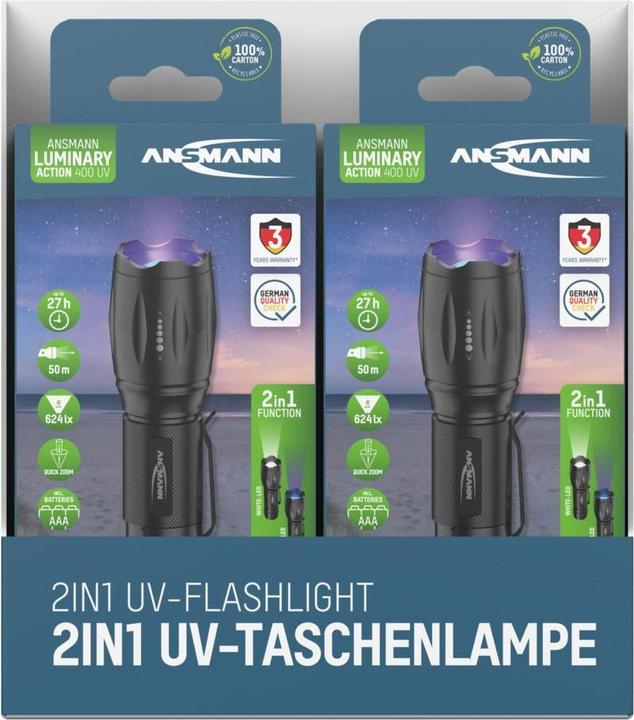 Image du produit Ansmann Lampe de poche Action 400 UV (3.75 cm, 100 lm)