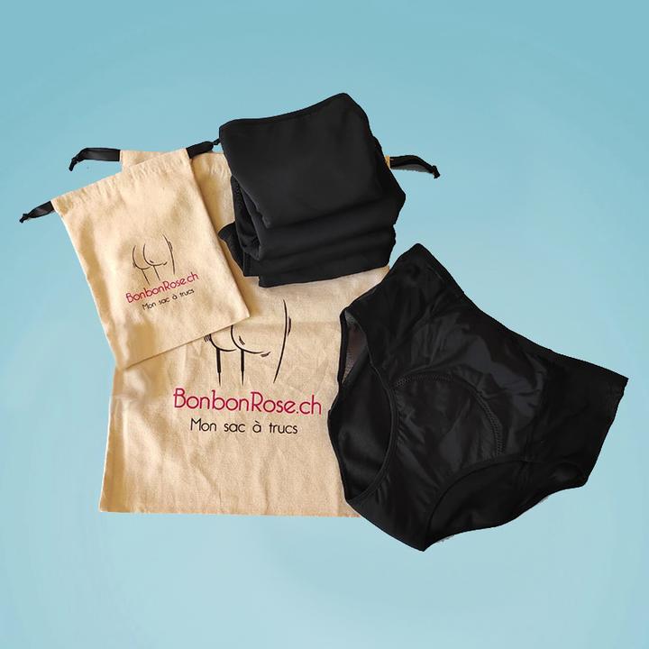 Actual product image Bonbon Rose 5-pack of menstrual panties (XL)