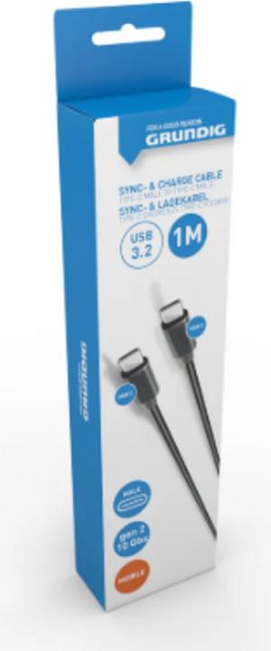 Image du produit Grundig Câble USB-C-USB-C 3.2 G2 1m (1 m, USB 3.2 Gen 2)