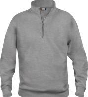 Actual product image Sweatshirt Half Zip Clique Basic 021033, polyester, cotton, grey mottled, XS (XS)