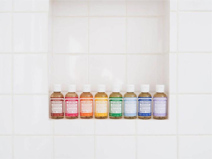 Actual product image Dr. Bronner's 18-in-1 Citrus-Orange (Liquid soap, 60 ml)