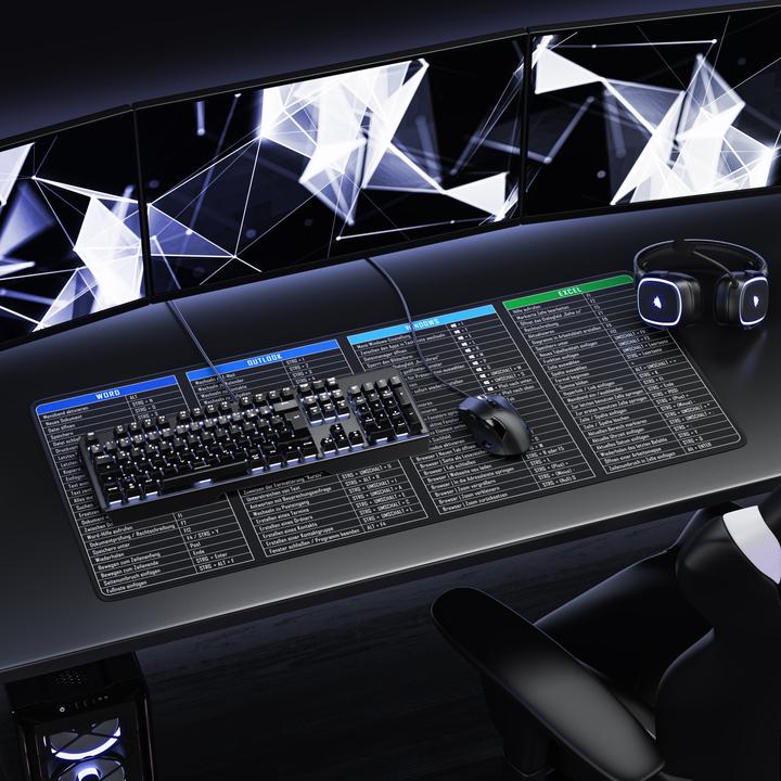Immagine prodotto Titanwolf Gaming Mauspad, 900 x 400mm XXL Speed Gaming Mausmatte, Mousepad Extragrosse Fläche, MS Function (XXL)