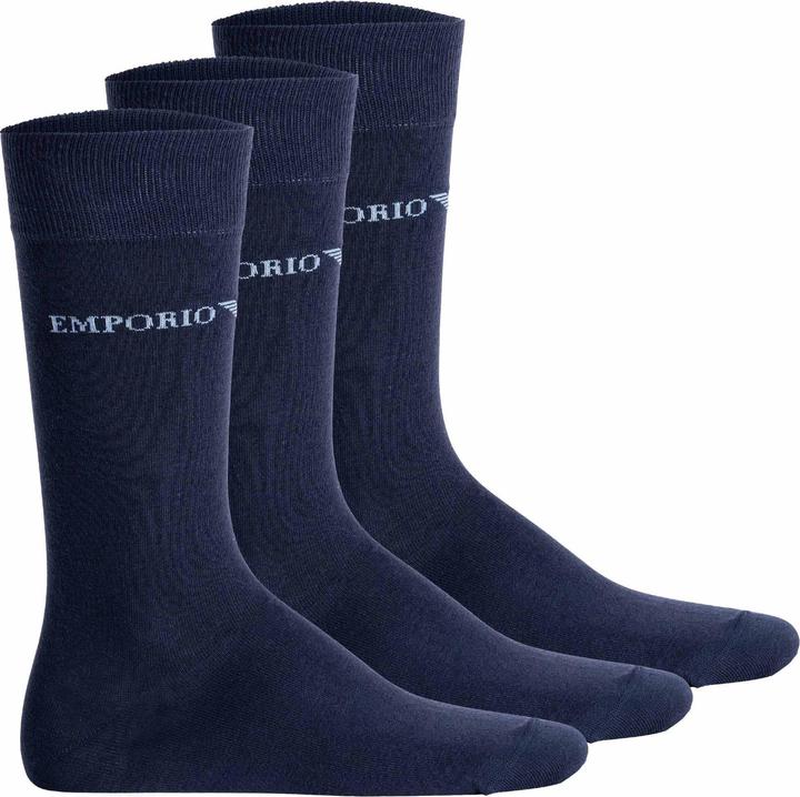 Emporio Armani Men'S Knit Short Soc Casual Cotton (3er Pack, 40 - 45)