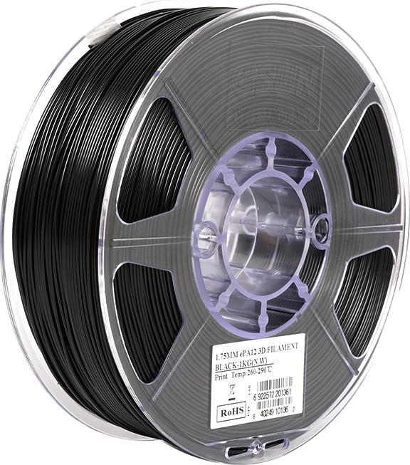 Image du produit eSUN Noir 1 kg de fil de nylon (3D) (Nylon, 1.75 mm, 1000 g, Noir)