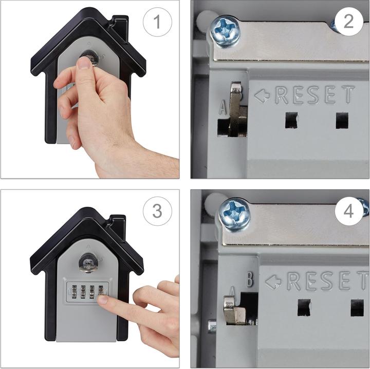Actual product image Relaxdays Keybox House, Combination Lock Safe