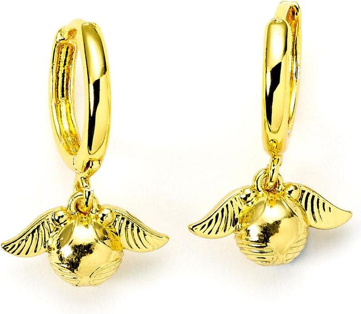 Carat Harry Potter Goldene Schnatz goldfarbene Huggy-Ohrringe, Einheitsgrösse, Zink, Kein Edelstein (3% Kupfer, 93% Zink, Zink, 4% Aluminium)