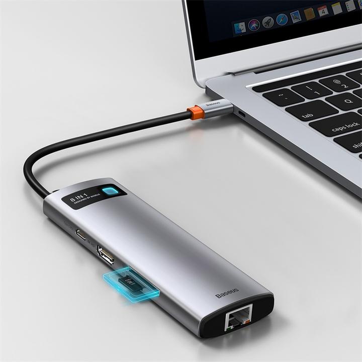 Image du produit Baseus Série Gelam en métal (USB-C, 8 Ports)