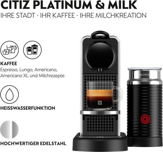 Produktbild Krups CitiZ Platinum & Milk (NESPRESSO Original)