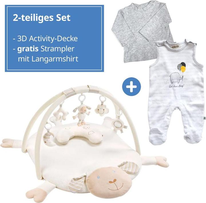 Immagine prodotto Fehn Archi da gioco e coperte da gioco Coperta attività 3D pecorella - Baby Love + tutina GRATIS