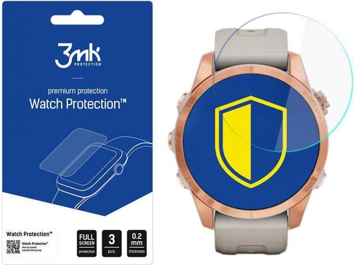 Actual product image 3MK hybrid glass Watch Protection FG for Garmin Fenix 7s