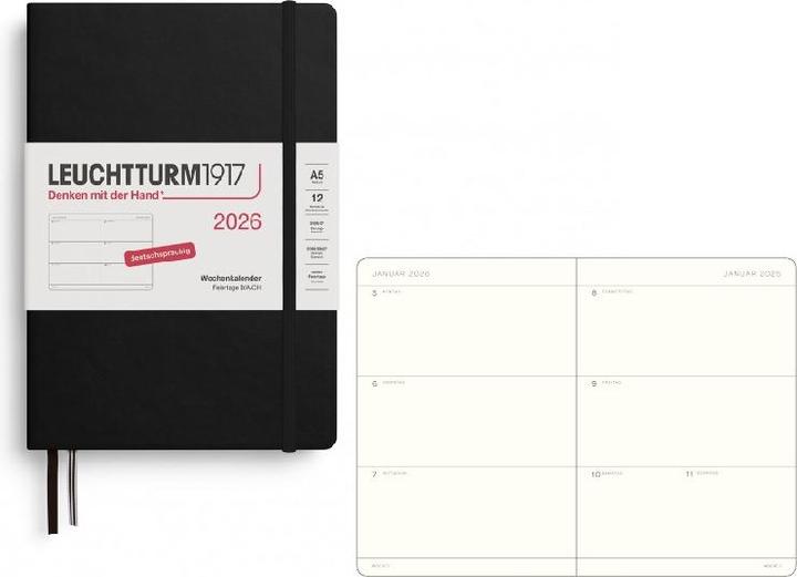 Produktbild Leuchtturm1917 Leuchtturm 1w/2s Medium Hc Schwarz (A5, Deutsch)