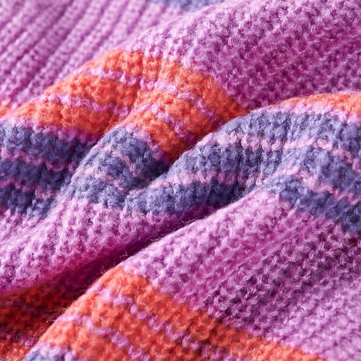 Image du produit VidaXL Pull à rayures pour enfants Tricoté Violet et Rose (92)