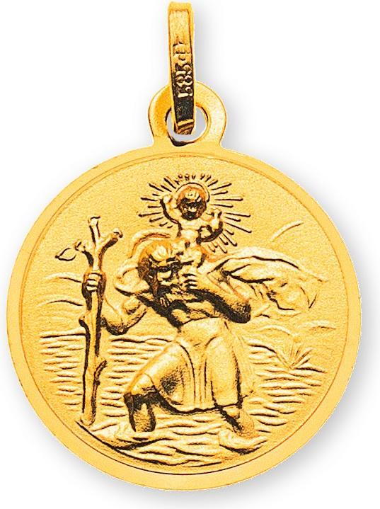 Wassner AnhÃ¤nger Medaille Christophorus Gelbgold 18K (Gold 750)