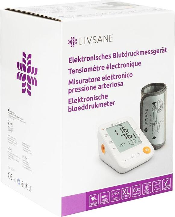 Actual product image Livsane elektronisches Blutdruckmessgerät (Blood pressure monitor upper arm)