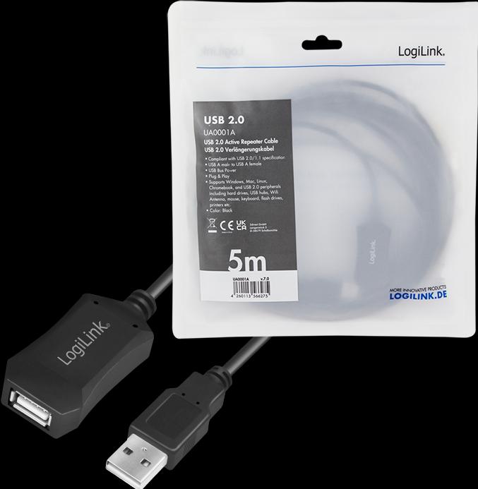 Actual product image LogiLink USB A - A (5 m, USB 2.0)